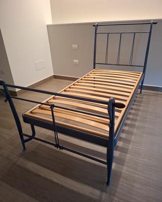 Letto singolo in ferro battuto con doghe Ciacci