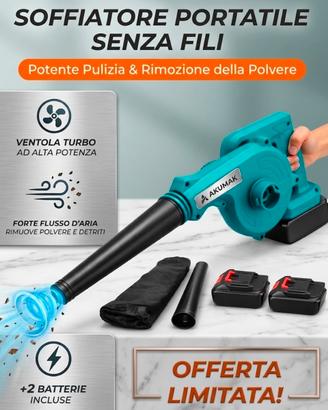 soffiatore 2 batterie 48v Pulizia foglie giardino 