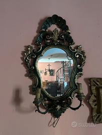 coppia di specchi con luci