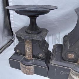 TRITTICO OROLOGIO MARMO CM ROMANET MARSEILLE CON C