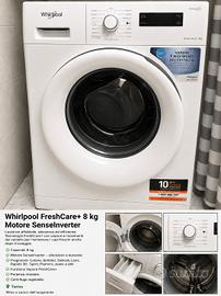 Lavatrice Whirlpool FreshCare+ 8 kg  SenseInverter