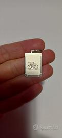 Ciondolo bici da corsa in argento 925