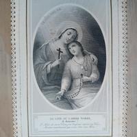 Santino antico francese merlettato