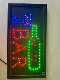 Insegna luminosa LED OPEN BAR - decorazione bar/pu