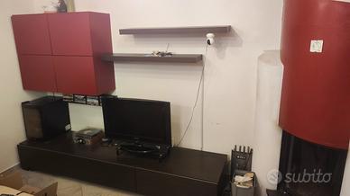 SOGGIORNO COMPLETO, parete attrezzata tavolo sedie