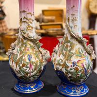 Coppia vasi in ceramica dipinta