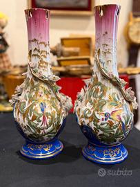 Coppia vasi in ceramica dipinta