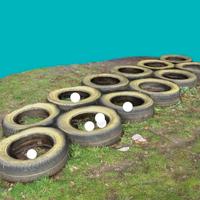 pneumatici per allenamento da giardino 