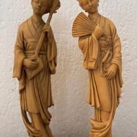 statuette orientali in resina antiche