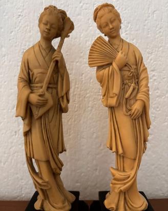 statuette orientali in resina antiche