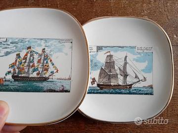 VECCHI POSACENERE CON VELIERI NAVI TOGNANA VINTAGE