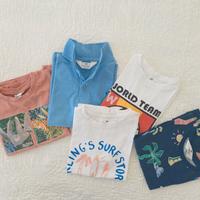 Set di 5 magliette bambino taglia 110/116