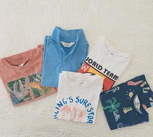 Set di 5 magliette bambino taglia 110/116