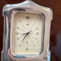 orologio da tavolo in silver plated