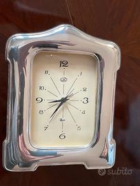 orologio da tavolo in silver plated