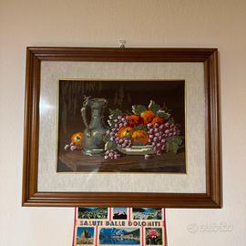 Punto croce - Natura Morta con Frutta e Caraffa