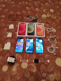 3 Apple 12 bianco rosso verde 128gb con orologio