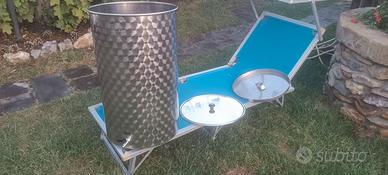 Fusto bidone inox 110 litri