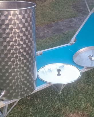 Fusto bidone inox 110 litri