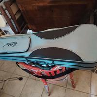 custodia rigida per violino colore grigio in tessu