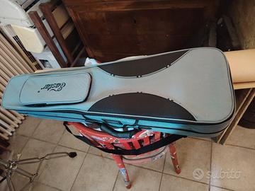 custodia rigida per violino colore grigio in tessu