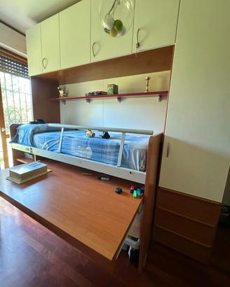 cameretta (libreria + letto a castello e Scrivania