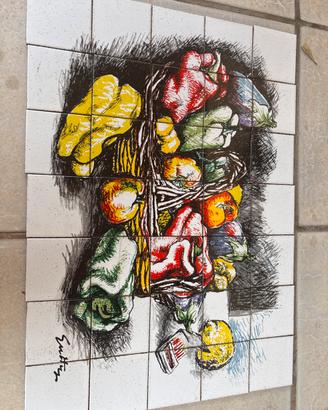 Quadro Guttuso natura morta con Peperoni