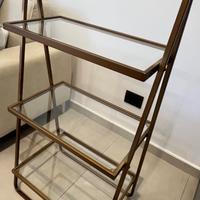 Scaffale metallo e vetro