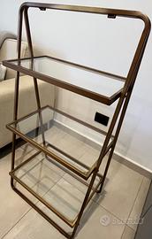 Scaffale metallo e vetro