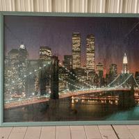 Quadro puzzle skyline New York leggi testo