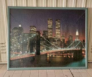 Quadro puzzle skyline New York leggi testo