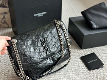 Borsa a tracolla YSL Niki in pelle da 28 cm