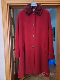 cappotto di lana vintage rosso Krizia