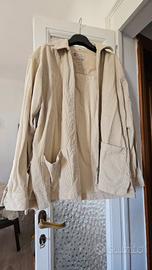Camicia di velluto a costine, beige, taglia M uomo