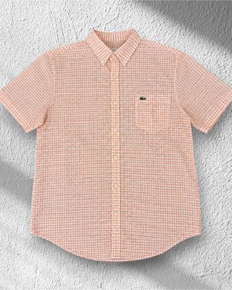Camicia Lacoste Maniche Corte a Quadretti