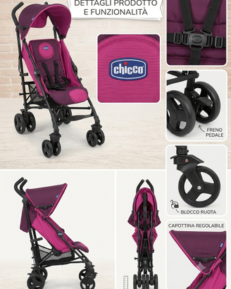 Passeggino Leggero Chicco – Viola / Fucsia