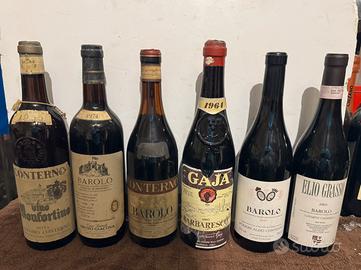 Lotto misto bottiglie Barolo e Barbaresco