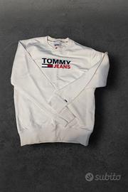 Felpa bianca Tommy Hilfiger Jeans– Originale