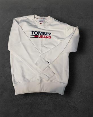 Felpa bianca Tommy Hilfiger Jeans– Originale