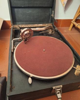 GRAMMOFONO MECCANICO A VALIGETTA