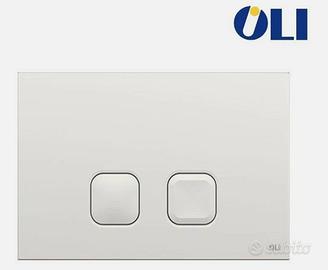 Placca Oli Plain Dual doppio tasto Bianca 070826