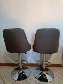 Coppia di sgabelli regolabili grigio ardesia