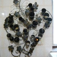 Arredo espositore bottiglie forma grappolo