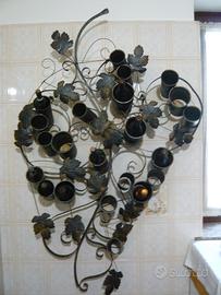 Arredo espositore bottiglie forma grappolo