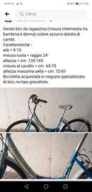 Bici con cambi da bambina 