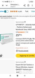 tastiera senza filo per PC Sony Vaio