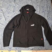 maglione puma cerniera e cappuccio