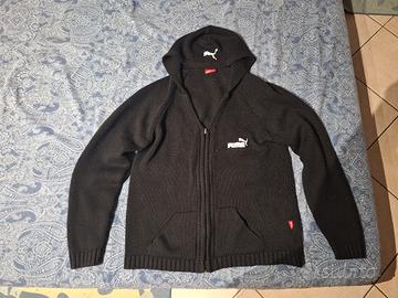 maglione puma cerniera e cappuccio