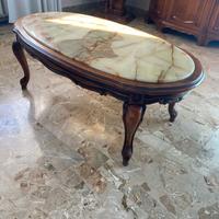 Tavolino Legno Marmo Barocco