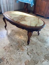 Tavolino Legno Marmo Barocco